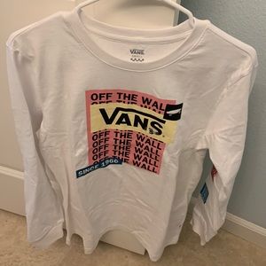 Vans color block long sleeve womens size small